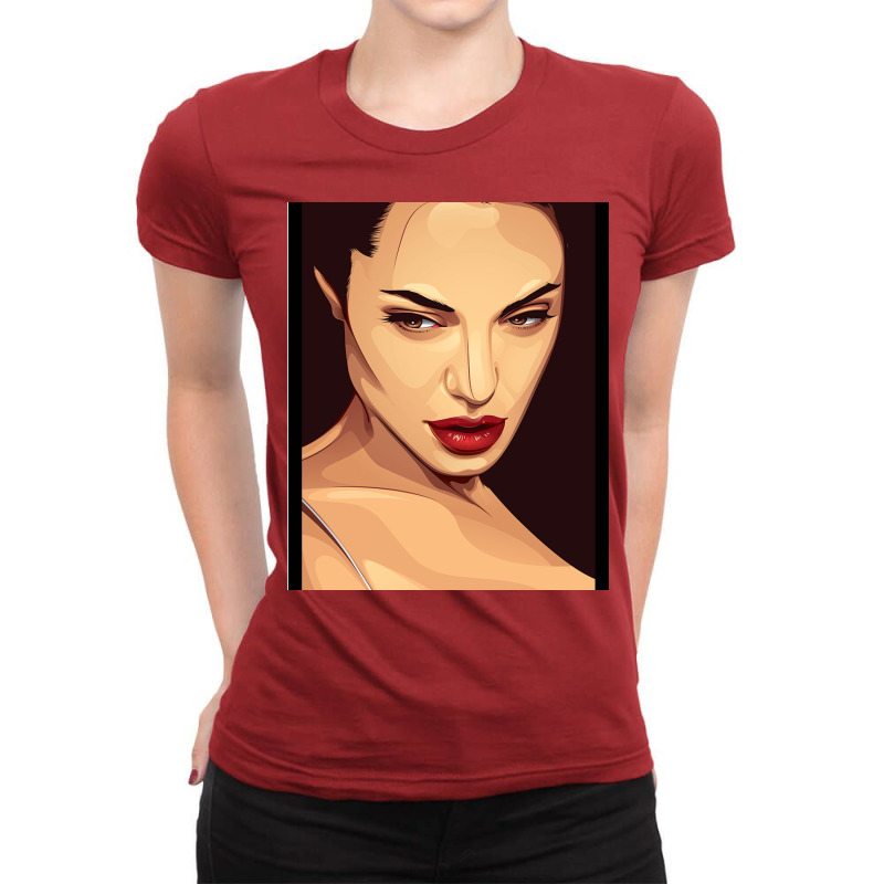 Angelina Jolie Ladies Fitted T-Shirt by gaoneeliqna3 | Artistshot