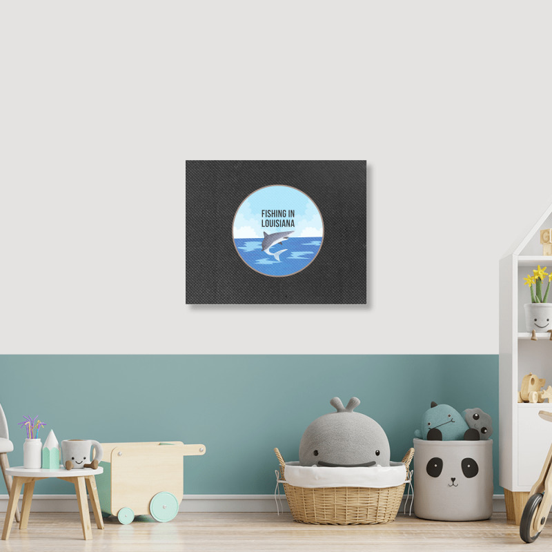 Limited Edition Fishing In Louisiana Landscape Canvas Print | Artistshot