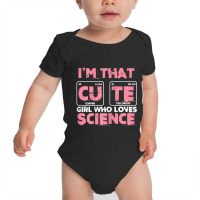 Trending Womens Cute Girl Loves Science Scientist Periodic Table Chemi Baby Bodysuit | Artistshot