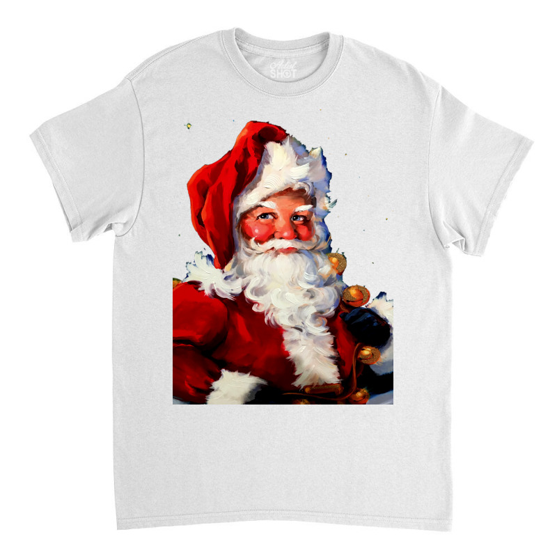 Painting Santa Classic T-shirt by sandtriabe | Artistshot