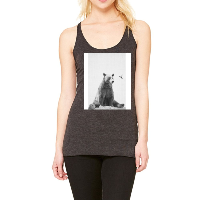 Black And White Bear Racerback Tank by juparridq | Artistshot