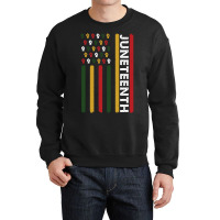 Trending Juneteenth Flag Black Power Fists Crewneck Sweatshirt | Artistshot