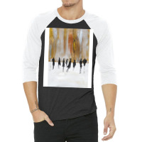 Cityscape Abstract Black Silhouettes 3/4 Sleeve Shirt | Artistshot