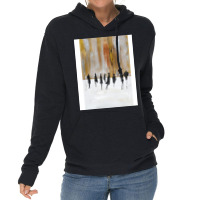 Cityscape Abstract Black Silhouettes Lightweight Hoodie | Artistshot