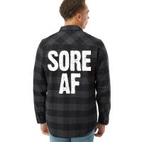 Sore Af Gym Workout Weight Lifting Running Training Funny Tank Top Flannel Shirt | Artistshot