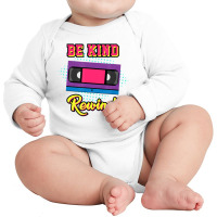 Limited Edition Be Kind Rewind Eightes 80s Costume Party Cassette Long Sleeve Baby Bodysuit | Artistshot