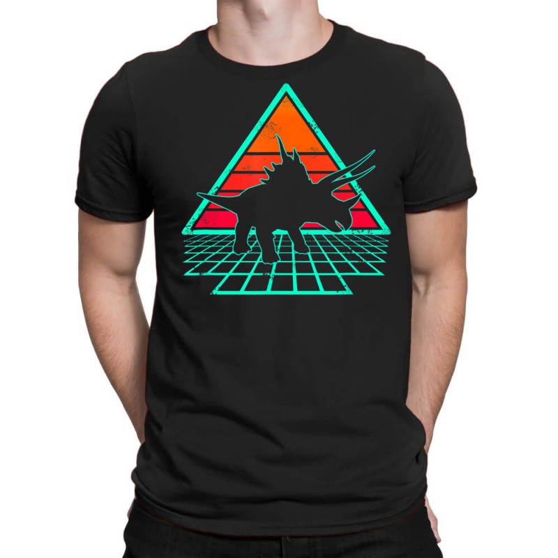 Vintage 80's Retrowave Triceratops Dinosaur T-shirt | Artistshot