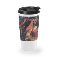 Fighting The Giant Carp Japanese Tshirt Travel Mug | Artistshot