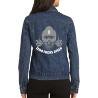 Hot Trend Zero Fucks Given Skull Bandana Men Middle Ladies Denim Jacket | Artistshot