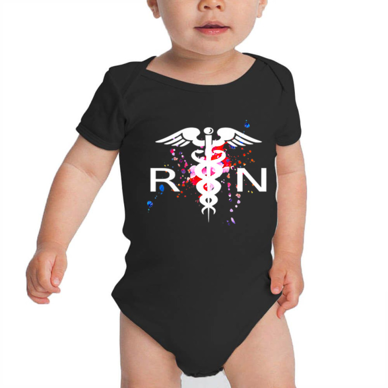 Rn Registered Nurse Caduceus Symbol Baby Bodysuit | Artistshot