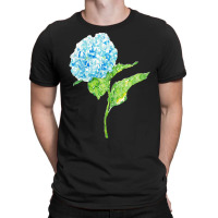 Hydrangea Flower Painting Blue Green T  Shirt Hydrangea Flower Paintin T-shirt | Artistshot