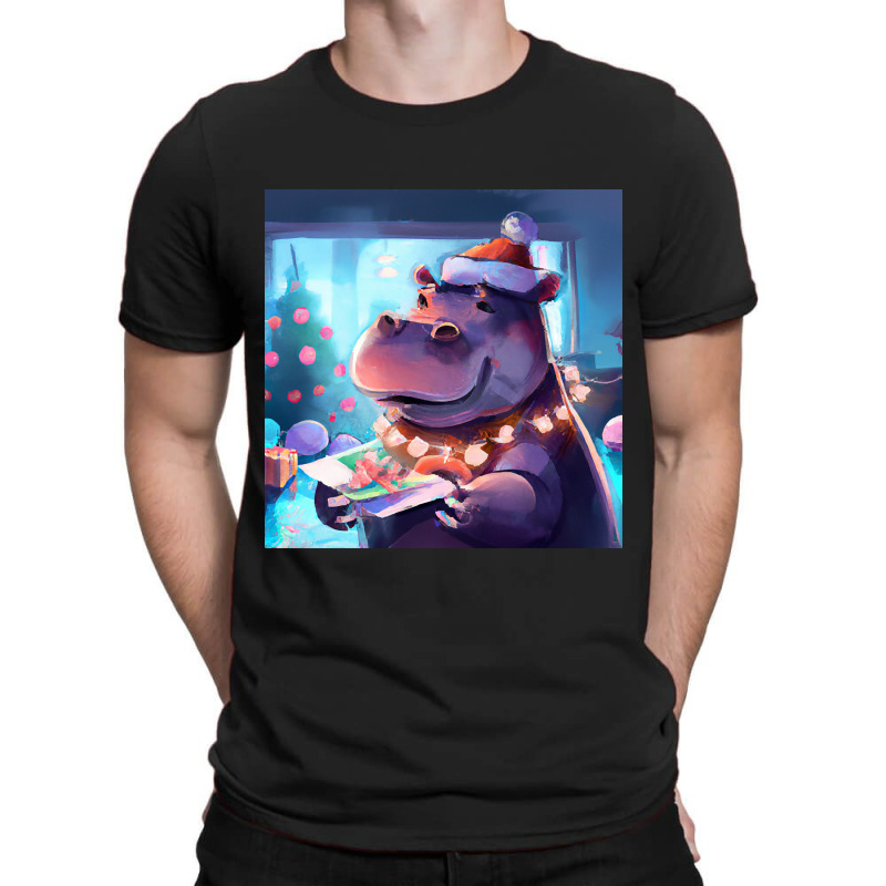 Limited Edition Cute Hippopotamus Drawing-m4hfr T-shirt | Artistshot