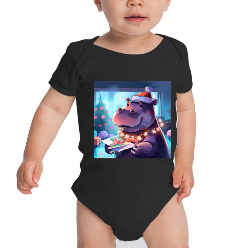 Limited Edition Cute Hippopotamus Drawing-m4hfr Baby Bodysuit | Artistshot