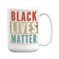 Vintage Black Lives Matter Retro 70s 80s Style Blm 15 Oz Coffee Mug | Artistshot