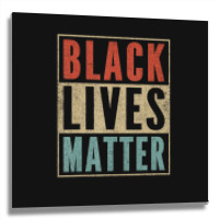 Vintage Black Lives Matter Retro 70s 80s Style Blm Metal Print Square | Artistshot