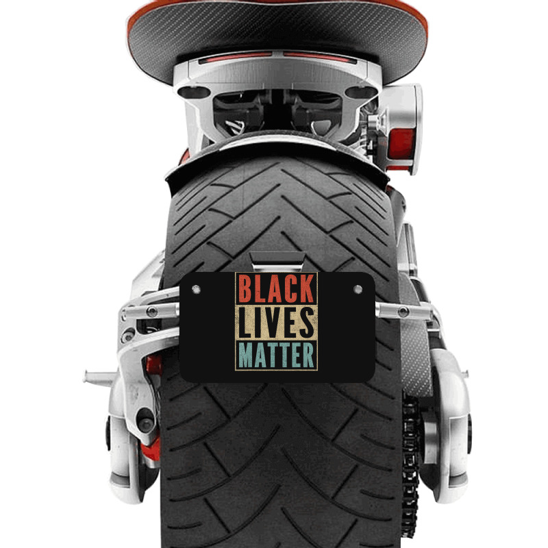 Vintage Black Lives Matter Retro 70s 80s Style Blm Motorcycle License Plate | Artistshot