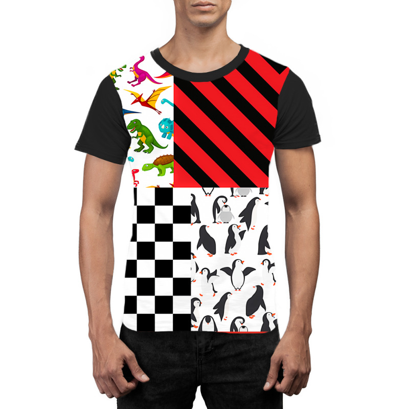 Dinosaur Checker Pattern  Weird Patterns Graphic T-shirt | Artistshot