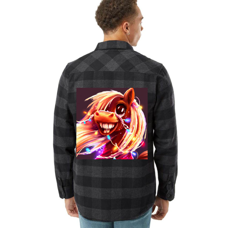 Hot Trend Cute Horse Drawing-gnqen Flannel Shirt | Artistshot