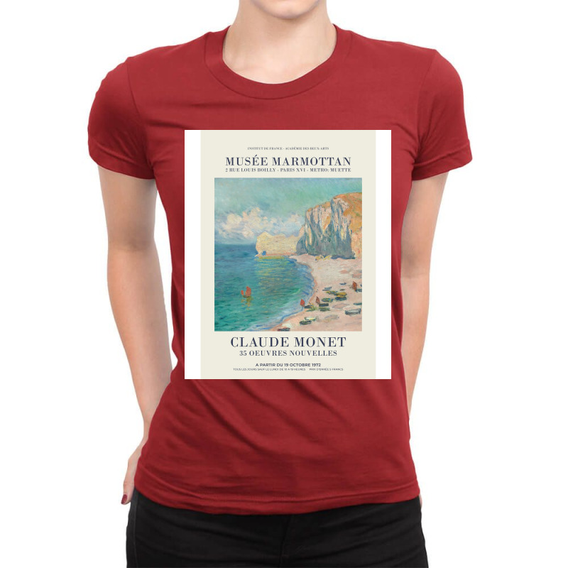 Claude Monet   Etretat Ladies Fitted T-Shirt by toufieenteksd | Artistshot