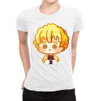 Sleeping Hashira Chibi Zenit Su Ladies Fitted T-shirt | Artistshot