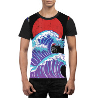 Hot Trend Big Wave Vaporwave Aesthetic 80s Anime Fashion Streetwear Graphic T-shirt | Artistshot