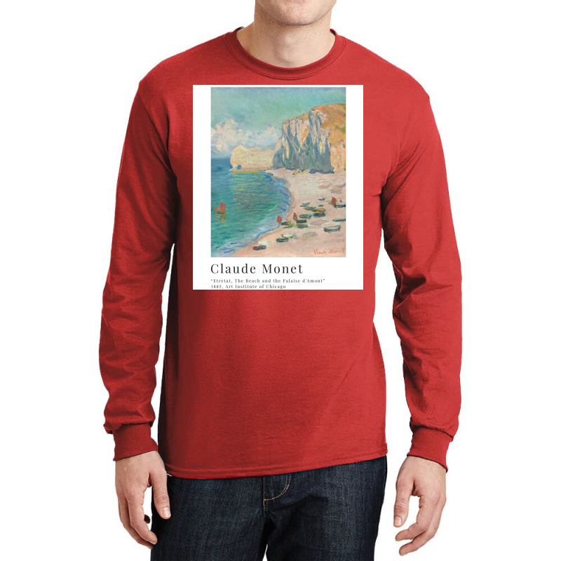 Claude Monet   Etretat1 Long Sleeve Shirts by toufieenteksd | Artistshot