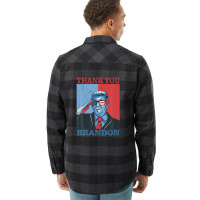 Thank You Brandon Usa Flag Glasses Flannel Shirt | Artistshot