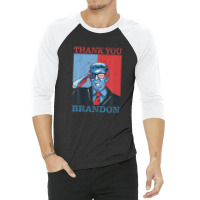 Thank You Brandon Usa Flag Glasses 3/4 Sleeve Shirt | Artistshot