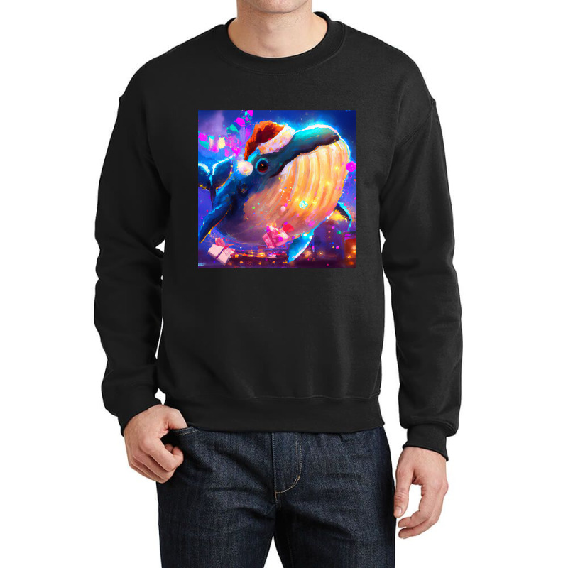 Hot Trend Cute Humpback Whale Drawing Crewneck Sweatshirt | Artistshot