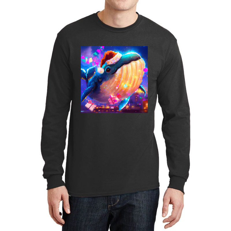 Hot Trend Cute Humpback Whale Drawing Long Sleeve Shirts | Artistshot