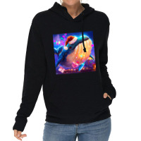 Hot Trend Cute Humpback Whale Drawing Lightweight Hoodie | Artistshot