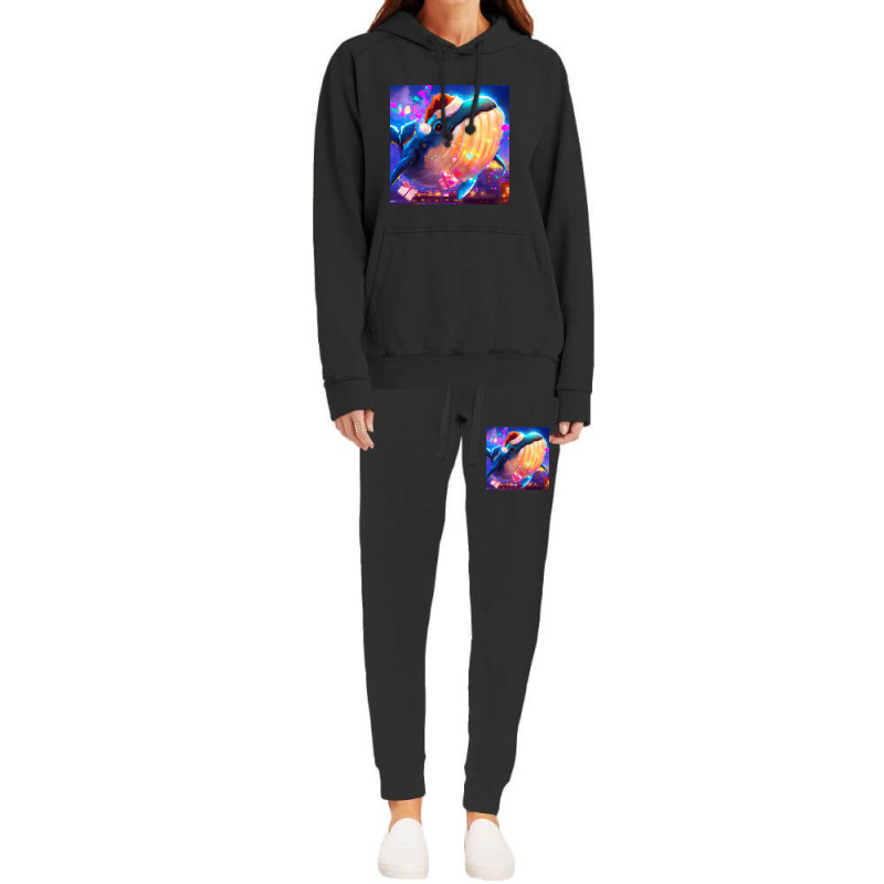 Hot Trend Cute Humpback Whale Drawing Hoodie & Jogger Set | Artistshot