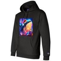 Hot Trend Cute Humpback Whale Drawing Champion Hoodie | Artistshot