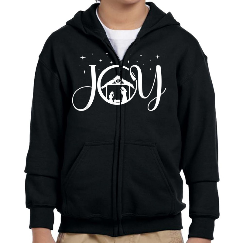 Christians Christmas Joys Jesus Nativity Scene Faith T Shirt Youth Zipper Hoodie by erinlorrai | Artistshot