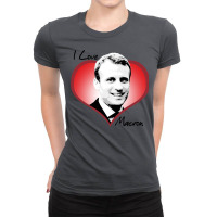 I Love Macron Fitted  80s Ladies Fitted T-shirt | Artistshot