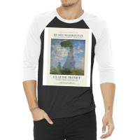 Claude Monet   Woman With A Parasol   Madame Monet And Her Son 3/4 Sleeve Shirt | Artistshot