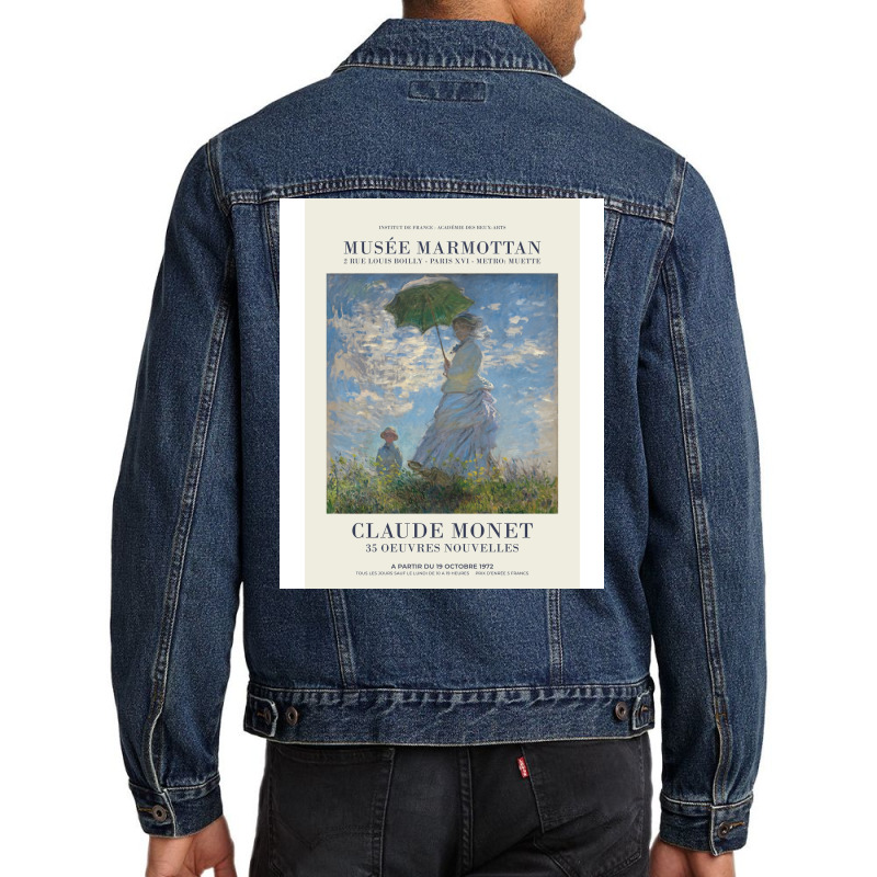 Claude Monet   Woman With A Parasol   Madame Monet And Her Son Men Denim Jacket by toufieenteksd | Artistshot