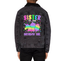 Limited Edition Let's Pop-it Sister Of The Birthday Girl Pop-it Unisex Sherpa-lined Denim Jacket | Artistshot