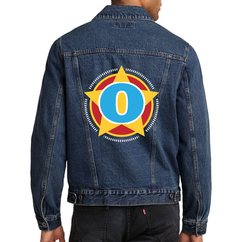 Of Superhero Letter O Star And Stripes Men Denim Jacket | Artistshot