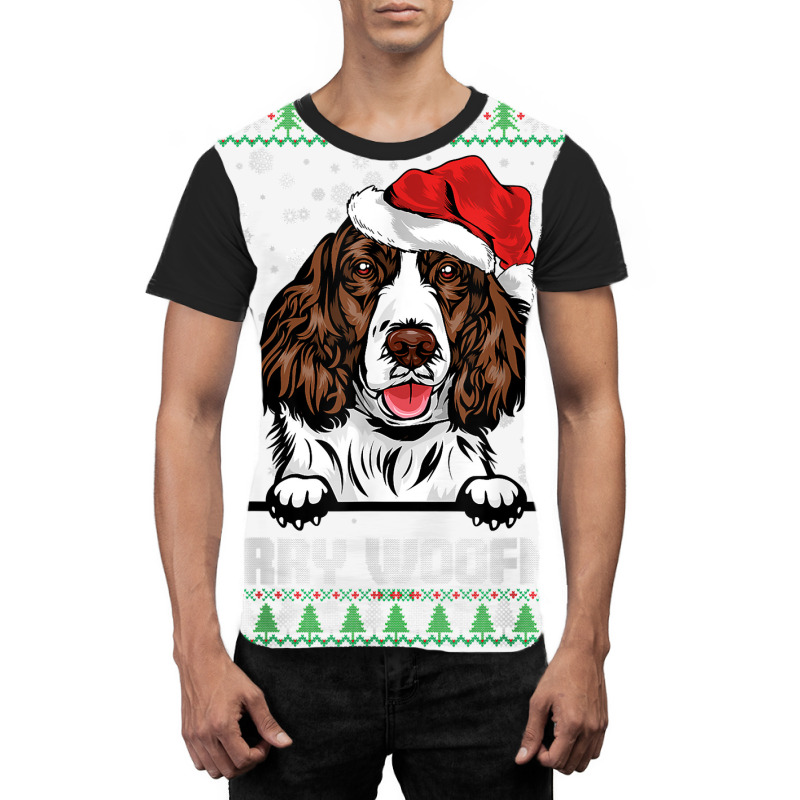 Merry Woofmas English Springer Spaniel Christmas Dog Lovers T Shirt Graphic T-shirt | Artistshot