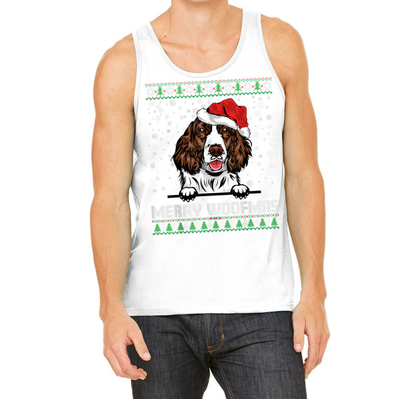 Merry Woofmas English Springer Spaniel Christmas Dog Lovers T Shirt Tank Top | Artistshot