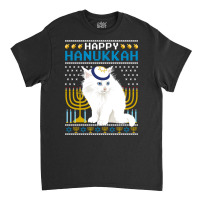 Hot Trend Happy Hanukkah Cat Jewish Holiday Ugly Hanukkah Chanukah Classic T-shirt | Artistshot