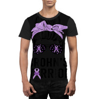 Crohn's Awareness Month Crohn's Warrior Purple Ribbon Womens Graphic T-shirt | Artistshot