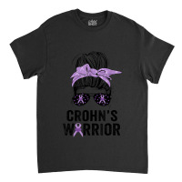 Crohn's Awareness Month Crohn's Warrior Purple Ribbon Womens Classic T-shirt | Artistshot