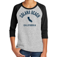 Trending Solana Beach California Ca Vintage 70s Sports Navy Print Youth 3/4 Sleeve | Artistshot