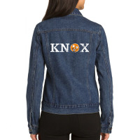 Knoxville Tennessee State Flag Orange White Retro Knoxville Sweatshirt Ladies Denim Jacket | Artistshot