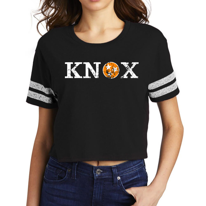 Knoxville Tennessee State Flag Orange White Retro Knoxville Sweatshirt Scorecard Crop Tee by VirginiaLynetteScott | Artistshot