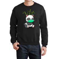 Hot Trend Cute Panda Sitting And Wearing Mask Crewneck Sweatshirt | Artistshot