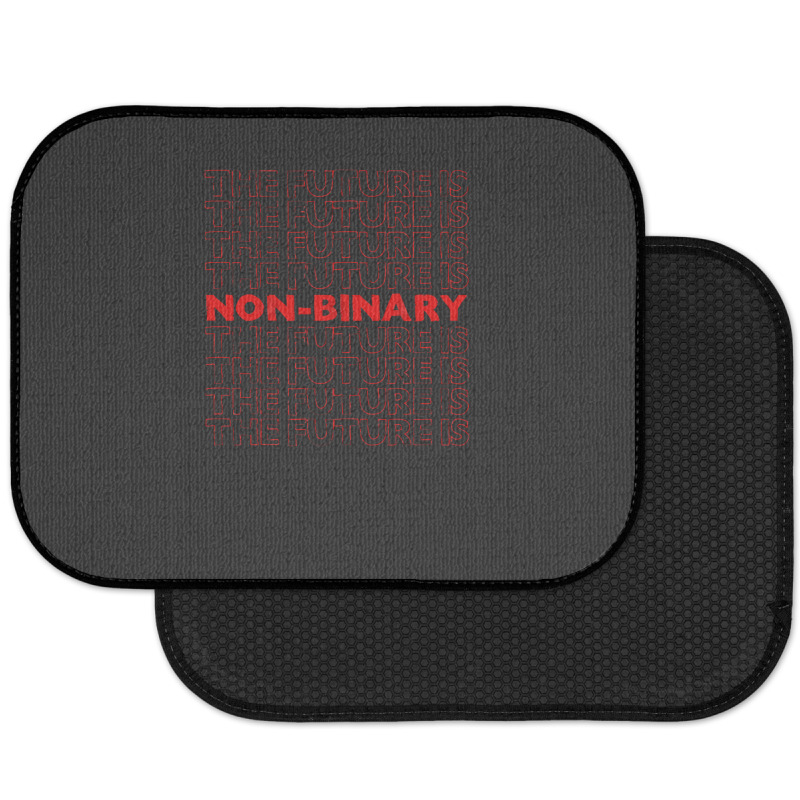 The Future Is Non Binary Gender Identity Genderqueer Rear Car Mat | Artistshot