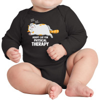 Trending Adopt Cat For Physical Therapy Long Sleeve Baby Bodysuit | Artistshot